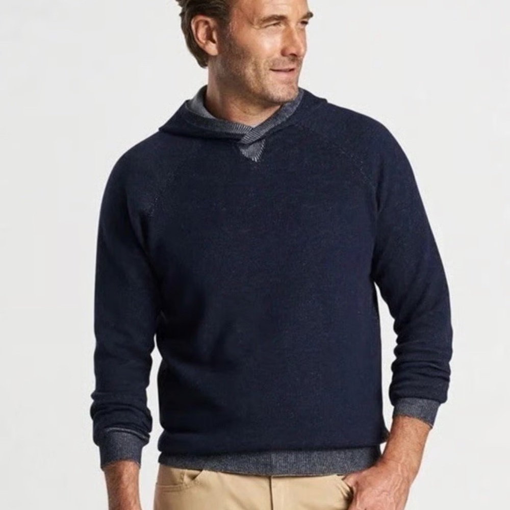 New! Peter Millar Crown Hartford Cotton And Wool Blend Hoodie Size Xxl